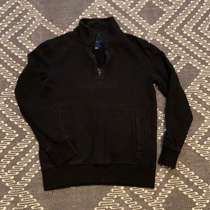 COPY - American Eagle  Black quarter zip sweatshirt with zipper pockets  sz XS